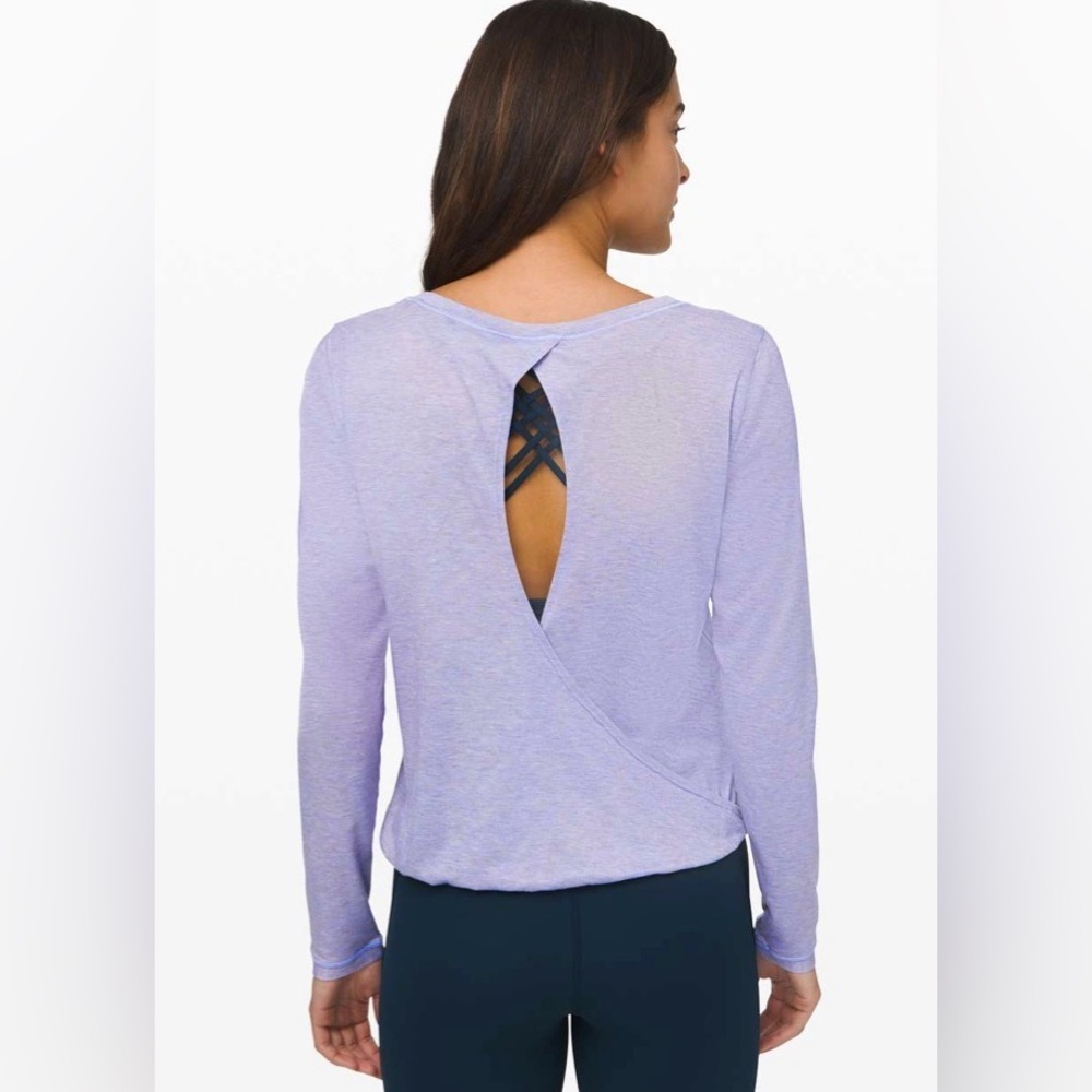 lululemon athletica Lavender Long Sleeve Open-Back Top